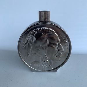 Avon 5 Indian nickel vintage decanter cologne